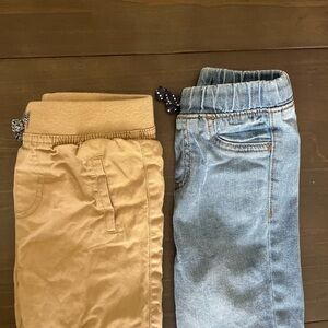 Toddler Boys pant set (2 pieces), 18 months, khaki and denim